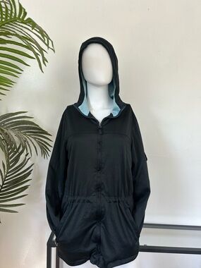 St. John's Bay Black Hooded Lightweight Jacket